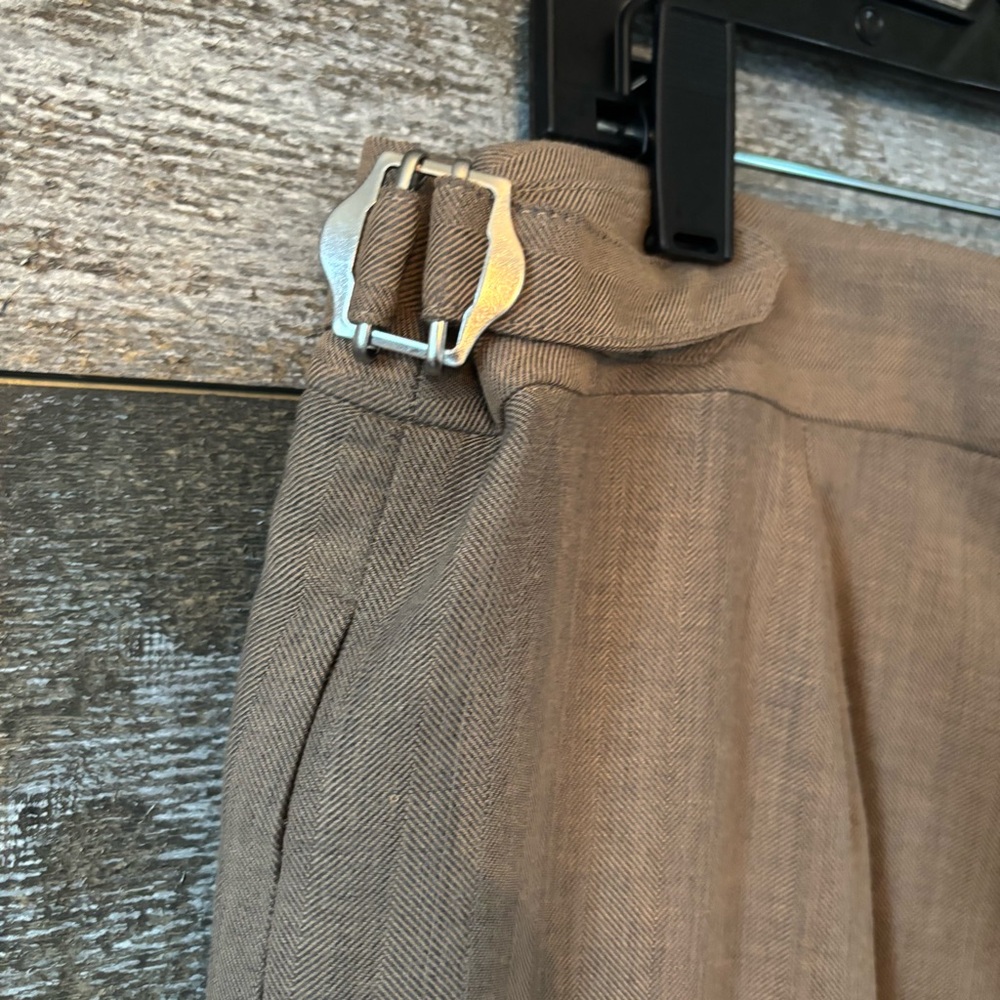 J. Crew Mario Bellucci Women’s Dress Trousers in Light Brown. Italian Wool. - Picture 7 of 11